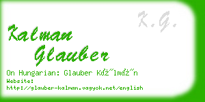 kalman glauber business card